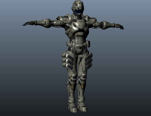 Mechanical warrior 3d rendering