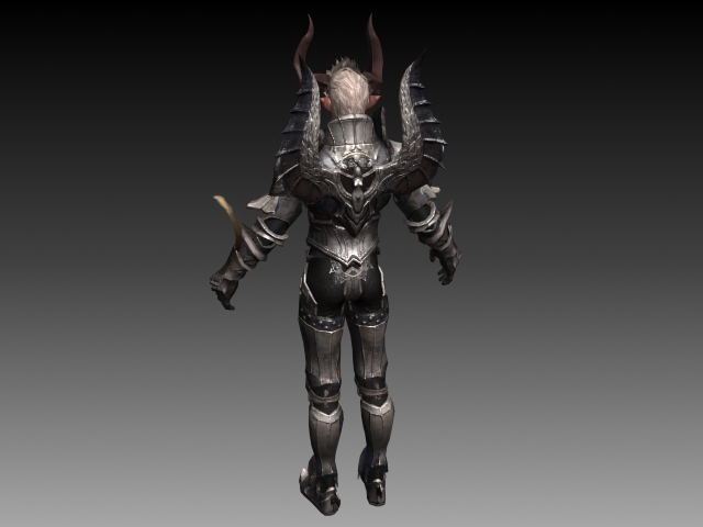 Asmodian warrior male 3d rendering