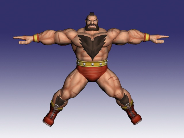 Zangief Street Fighter character 3d model Object,MilkShape 3D files ...