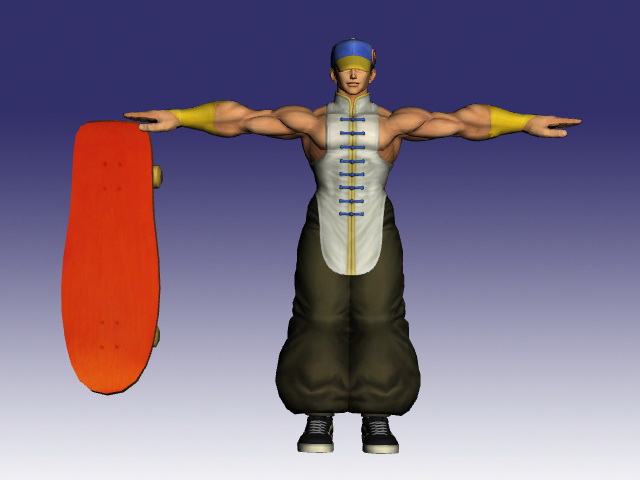 Yun Street Fighter character 3d model - CadNav