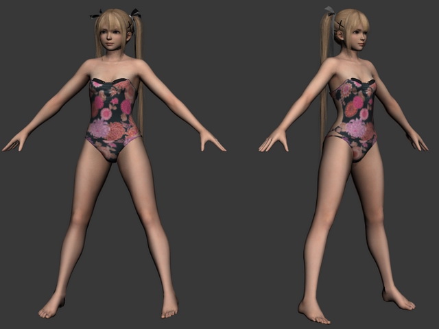 Marie Rose Bikini 3d rendering