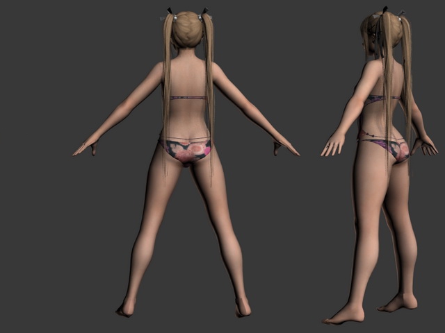 Marie Rose Bikini 3d rendering