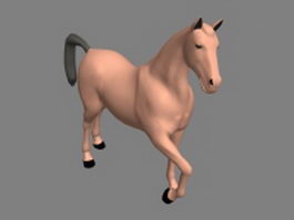 American quarter horse 3d model preview