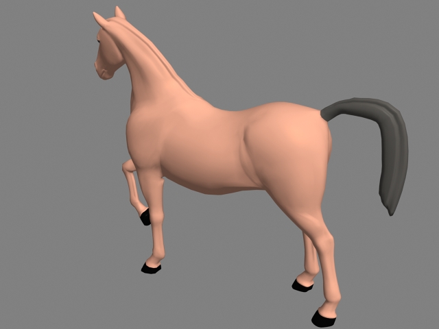 American quarter horse 3d rendering