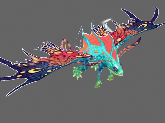 Faerie dragon 3d rendering