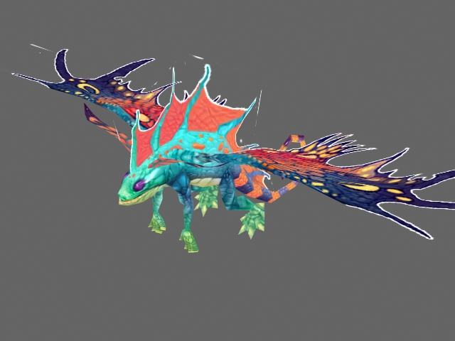 Faerie dragon 3d rendering
