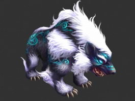 Fantasy warrior bear 3d model preview