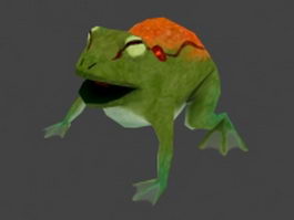 Fantasy frog 3d model preview