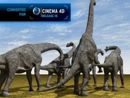 Brachiosaurus dinosaur 3d model preview