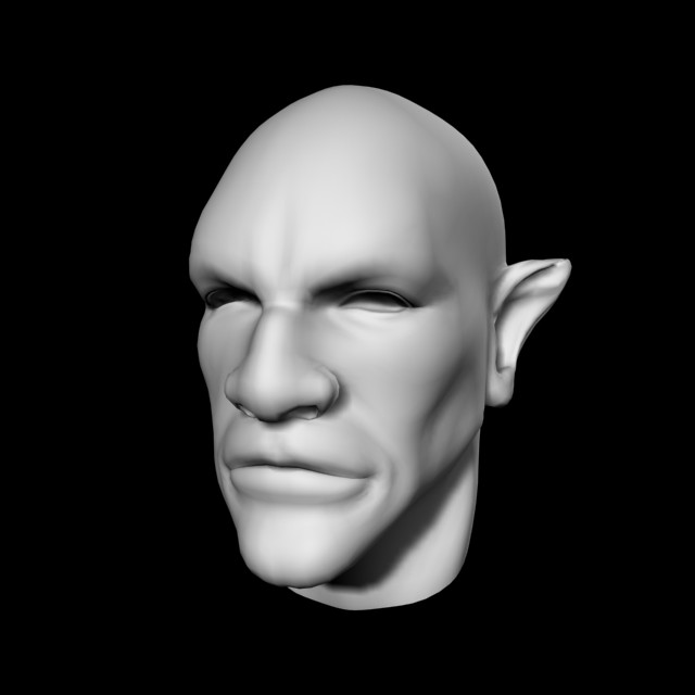 Male head 3d rendering