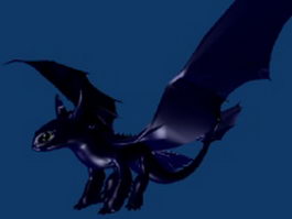 Night fury dragon 3d model preview