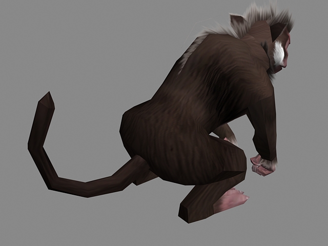 Monkey monster 3d rendering