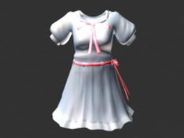 Retro dress 3d model preview