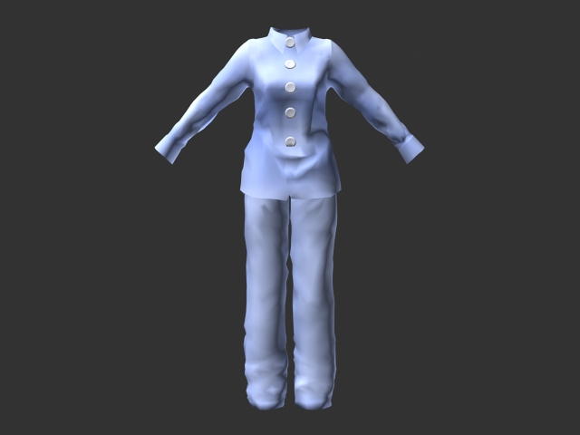 Light blue pajamas 3d rendering