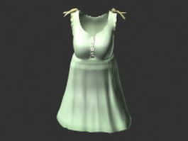 Light green minidress 3d model preview