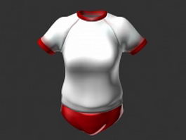 Women sportswear 3d model preview