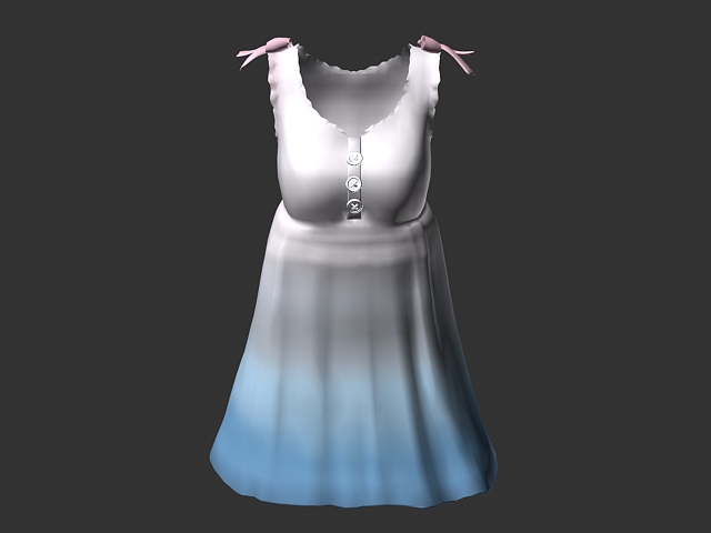 Sleeveless dress 3d rendering