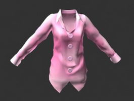 Light pink blouse 3d model preview