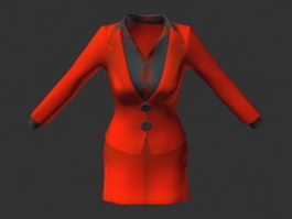 Office uniforms for women 3d model preview