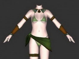Fantasy clothing for women 3d model preview