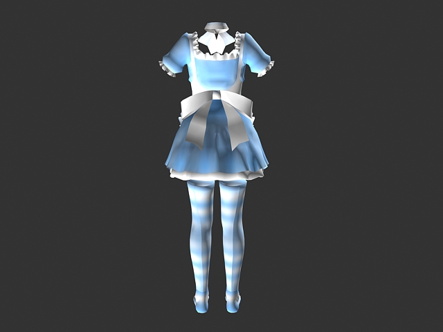 Cute maidservant clothing 3d rendering