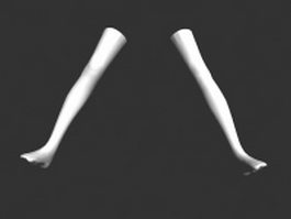 White stocking 3d model preview