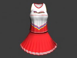 Cheerleading uniform outfit 3d preview