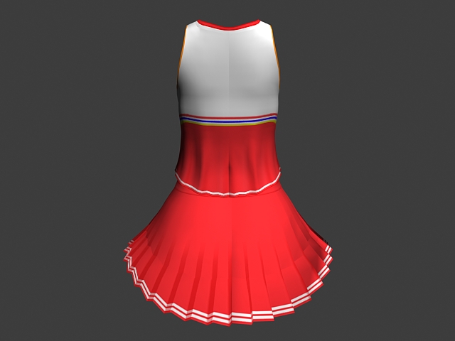 Cheerleading uniform outfit 3d rendering