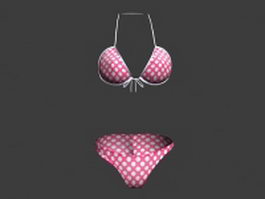 Cute bikini swimwear 3d model preview