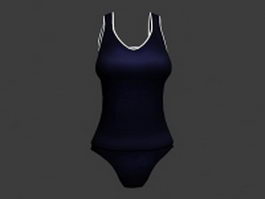 One-piece swimsuit 3d model preview