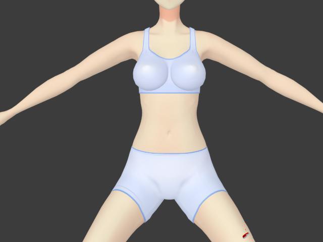 Sports underwear for women 3d rendering