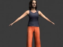 Young man in T pose 3d model 3ds max,Lightwave,Object files free