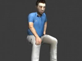 Young man in T pose 3d model 3ds max,Lightwave,Object files free