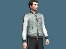 Sportive man rigged 3d preview