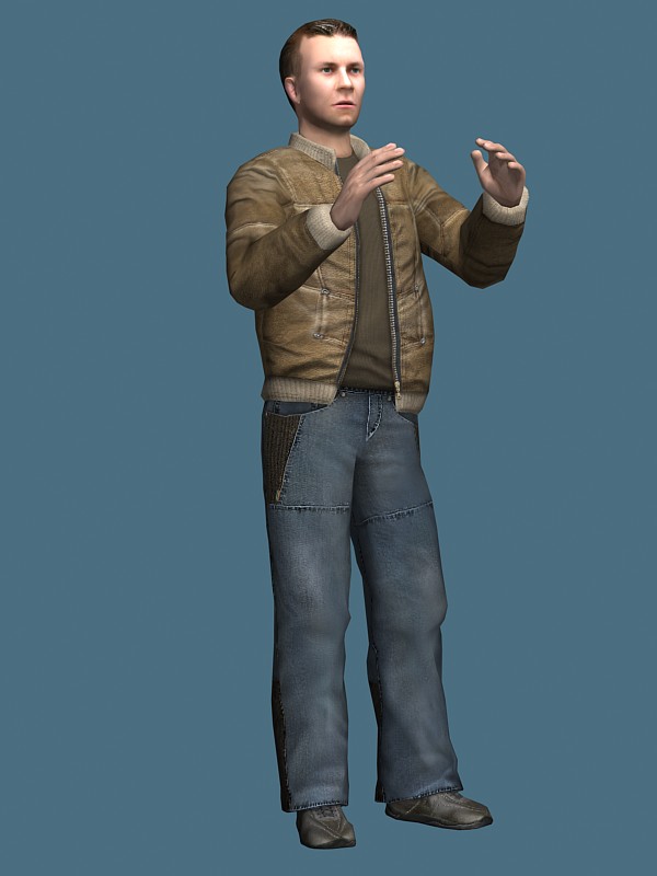 Man in casual clothes 3d rendering