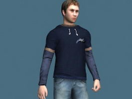 Sports man rigged 3d preview