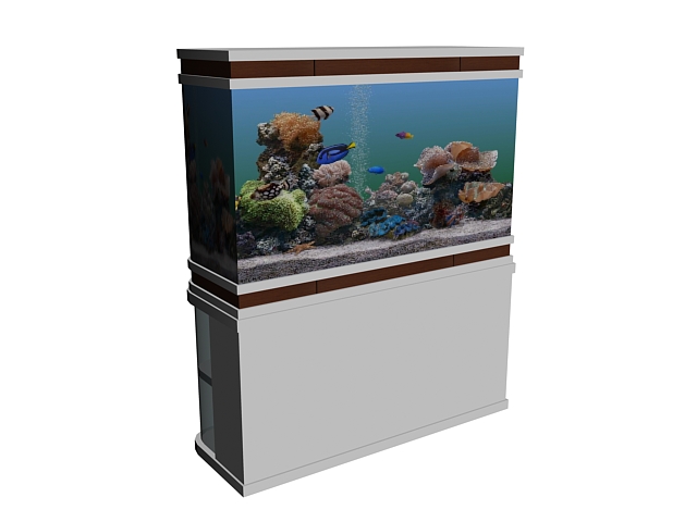Home aquarium 3d rendering