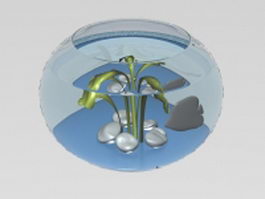 A fishbowl 3d model preview