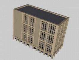 Traditional office building 3d model preview