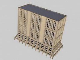 Traditional office building 3d model preview