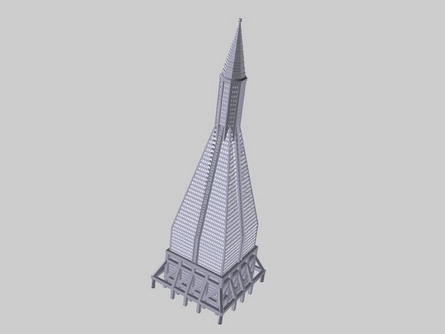 Empire state building 3d rendering