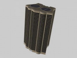 Office building exterior 3d model preview