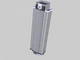 Office tower building 3d model preview