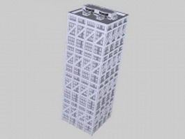 High rise office building 3d model preview