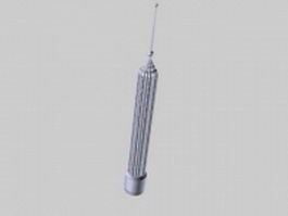 Telecommunication tower 3d model preview