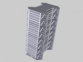 Modern office building 3d model preview