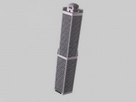 Hexagon tower 3d model preview