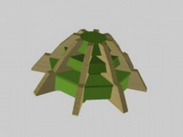 Mayan sacrificial altar 3d model preview