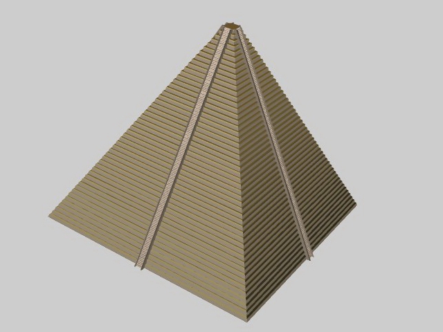 Egyptian pyramid 3d rendering
