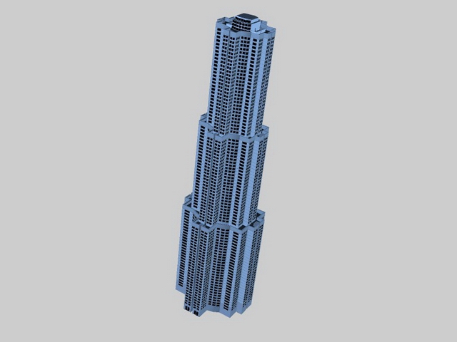 Apartment tower architecture 3d rendering